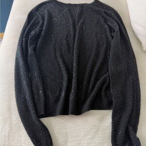 Alice + Olivia black Sweater with Silver Accents